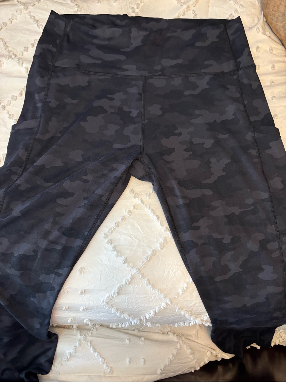 Fabletics Women's High-Rise Camo Leggings - Black
